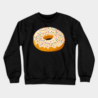 Vanilla Glazed Donut with Sprinkles Crewneck Sweatshirt